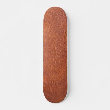 Brown Leather Skateboard Deck by hildurbjorg at Zazzle