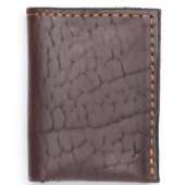 Brown Leather Slim Wallet (Folded)
