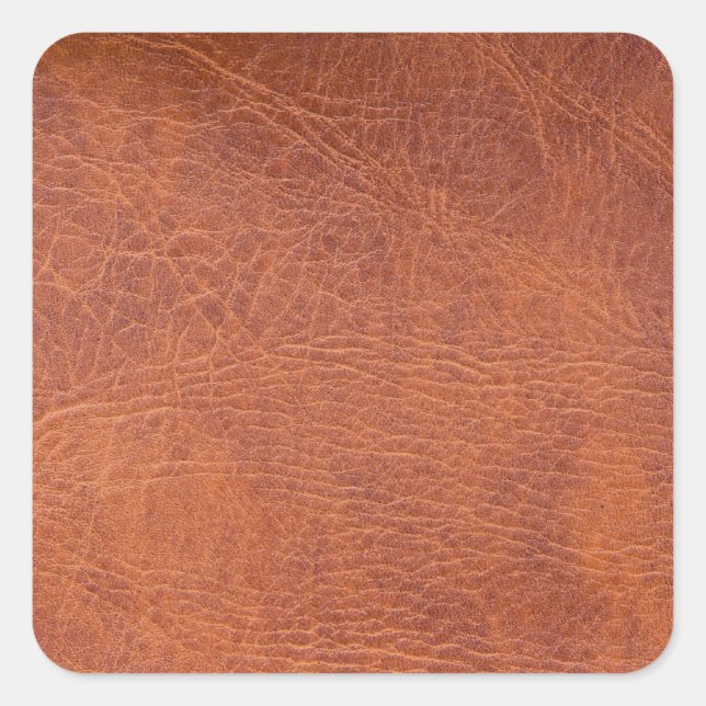 Brown leather square sticker (Front)