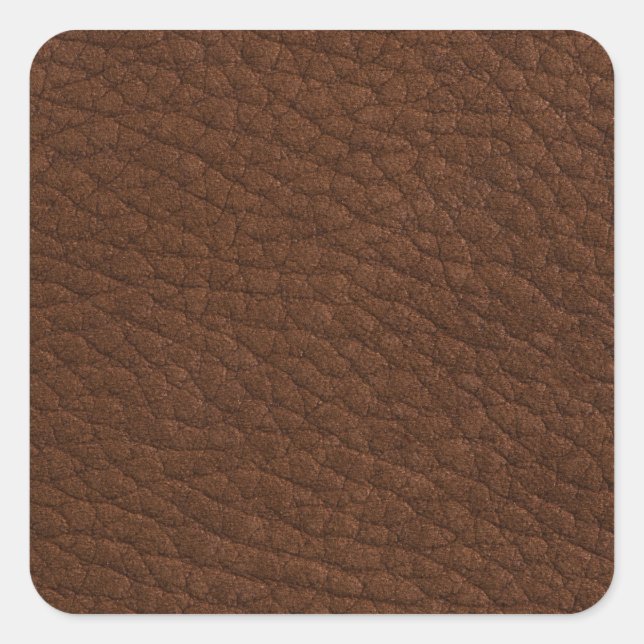 Brown leather square sticker (Front)