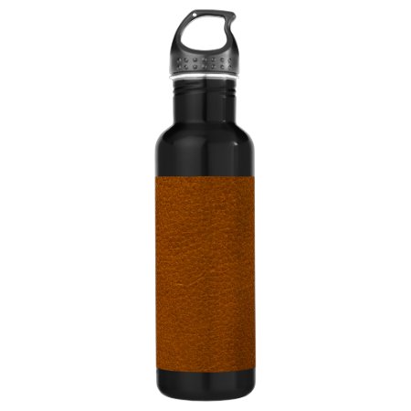 Brown Leather Stainless Steel Water Bottle