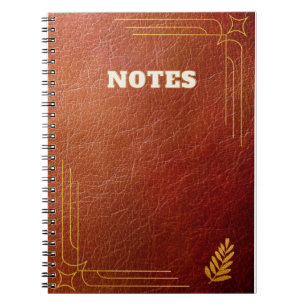 brown leather style  notebook