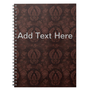 Brown Leather Text Notebook