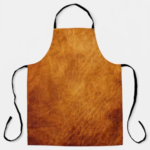 Brown leather texture apron