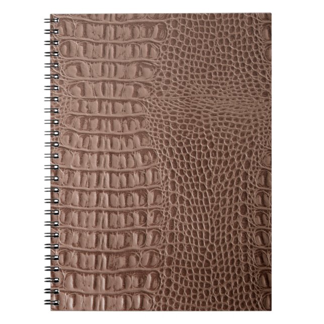 Brown leather texture background close up macroski notebook (Front)