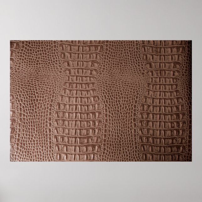 Brown leather texture background close up macroski poster (Front)