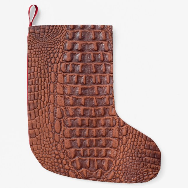 Brown leather texture backgroundabstract,aged,anim small christmas stocking (Front)