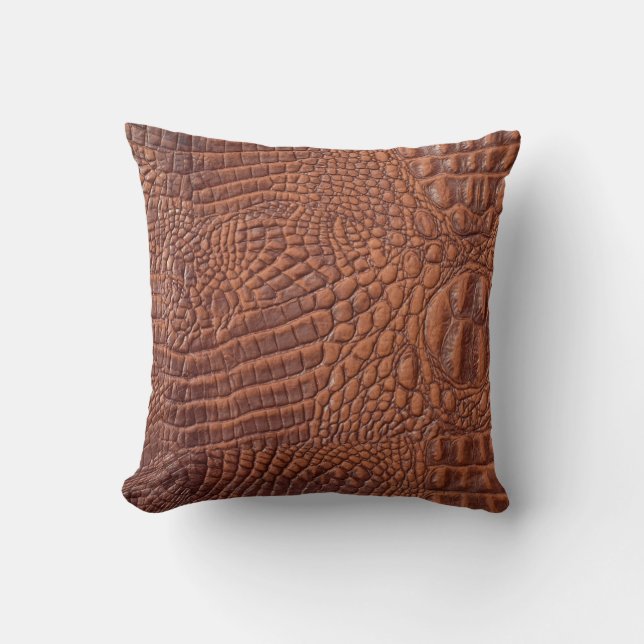 Brown leather texture backgrounddesign,fond,abstra throw pillow (Front)