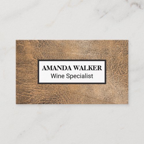 Brown Leather Texture  Business Card