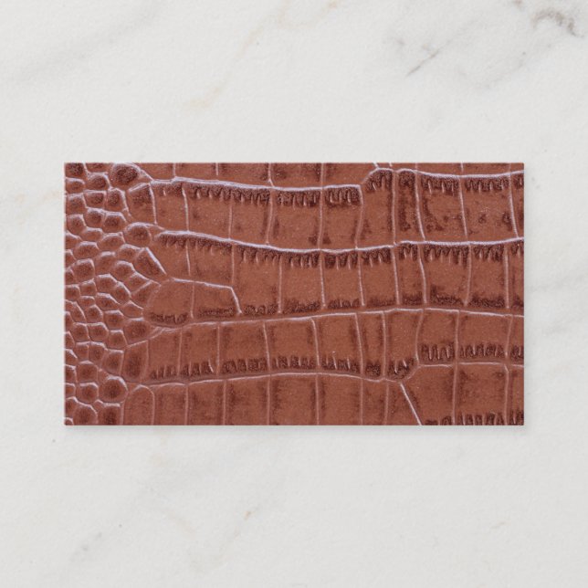 Brown leather texture Business Card (Front)