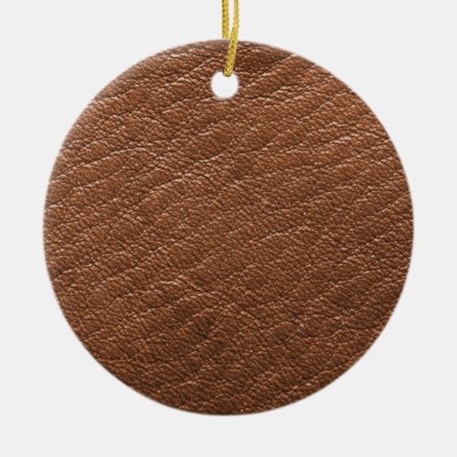 Brown leather texture ceramic ornament