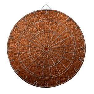 Brown Leather Texture Dart Board