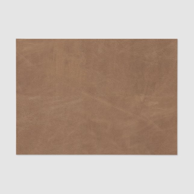 Brown Leather Texture Decoupage Tissue Paper (Front)