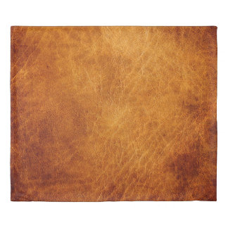 Brown leather texture duvet cover