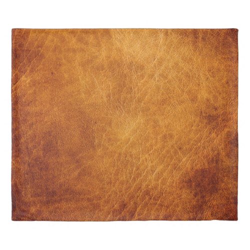 Brown leather texture duvet cover