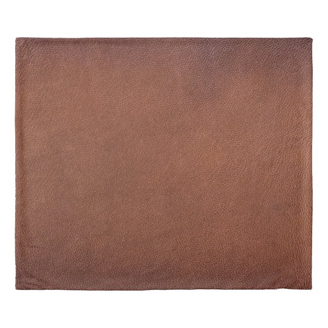 Brown leather texture duvet cover (Front)