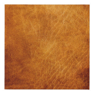 Brown leather texture faux canvas print