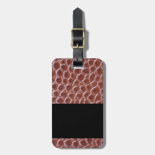 Brown leather texture Luggage Tag (Front Vertical)