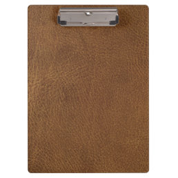 Brown Leather Texture Pattern Clipboard