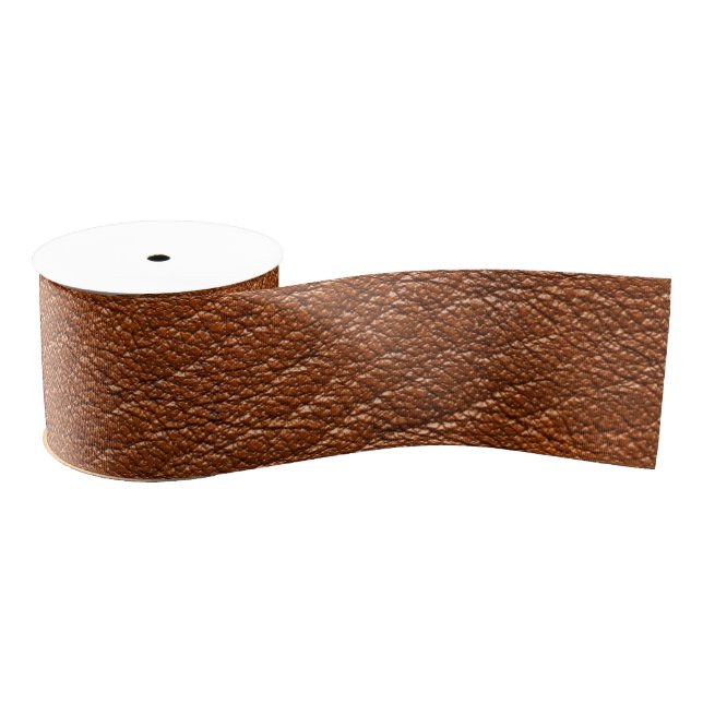 Brown Leather Texture Ribbon (Spool)