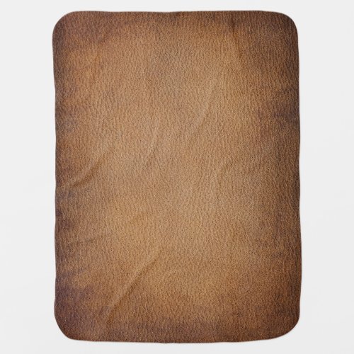 Brown Leather Texture Vintage Background Closeup Baby Blanket