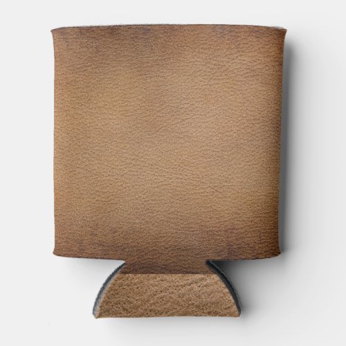 Brown Leather Texture Vintage Background Closeup Can Cooler