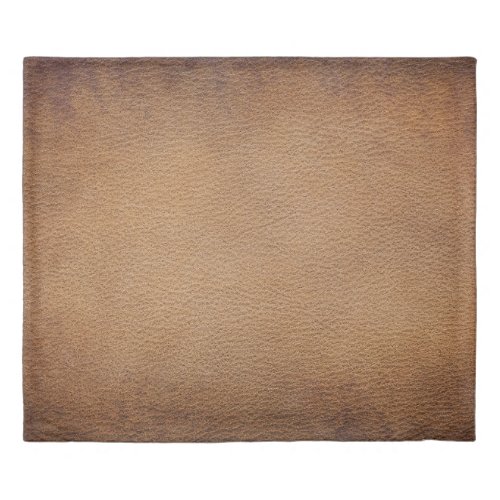 Brown Leather Texture Vintage Background Closeup Duvet Cover