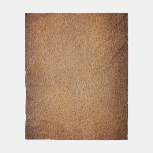 Brown Leather Texture Vintage Background Closeup Fleece Blanket