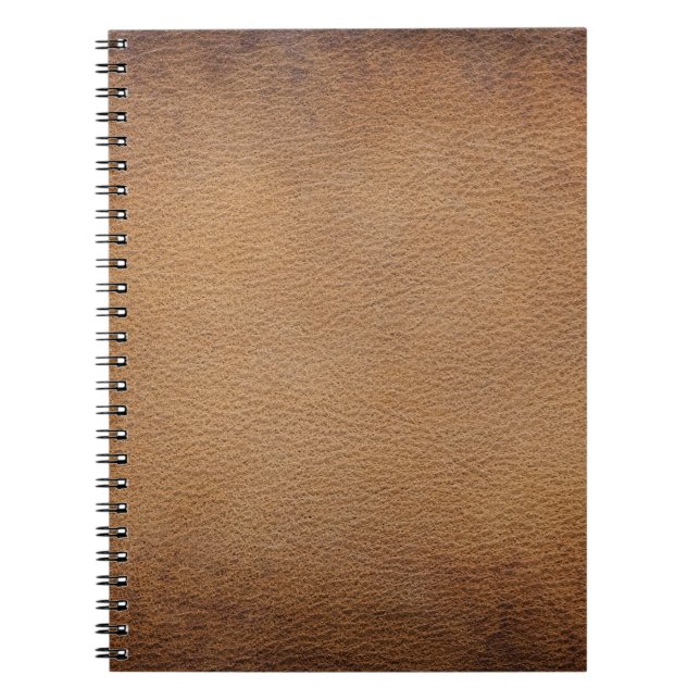 Brown Leather Texture: Vintage Background Closeup Notebook (Front)