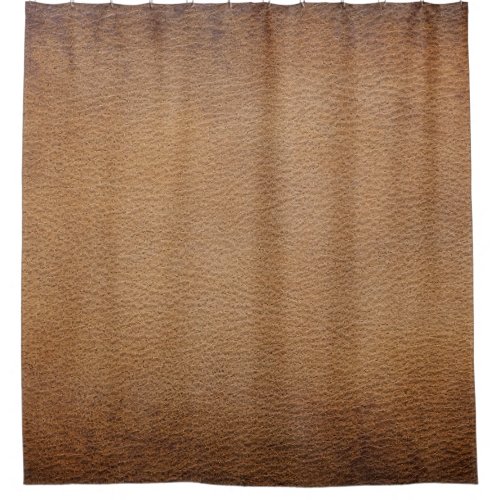 Brown Leather Texture Vintage Background Closeup Shower Curtain