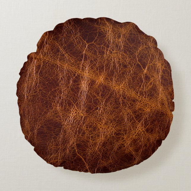 Brown leather textureabstract,art,artificial,backg round pillow (Front)
