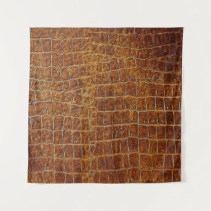 Brown Leather: Textured Background. Tapestry