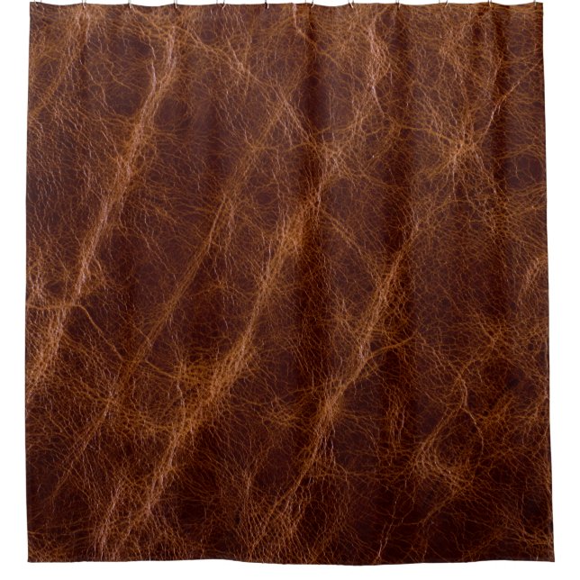 Brown leather textureleather,texture,abstract,acce shower curtain (Front)
