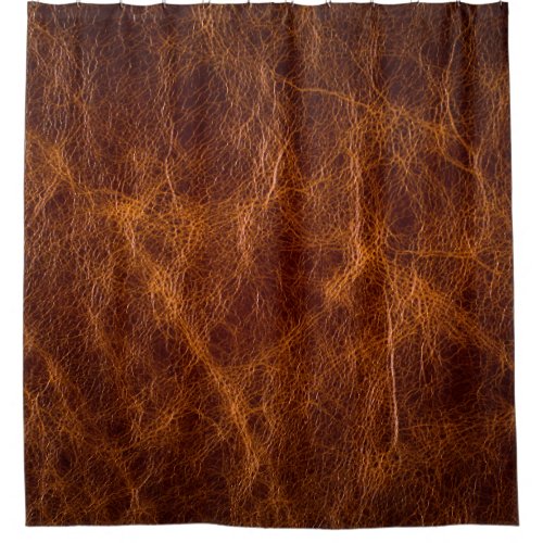 Brown leather textureleathertexturebackgroundar shower curtain