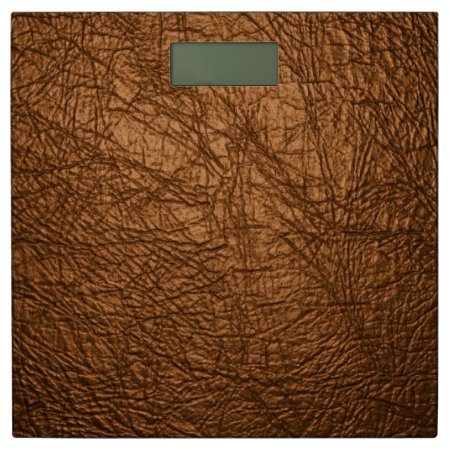 Brown Leather Textures Bathroom Scale