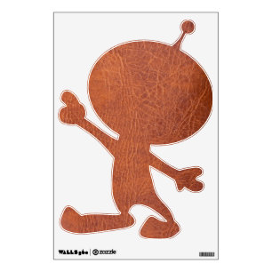 Brown leather wall decal