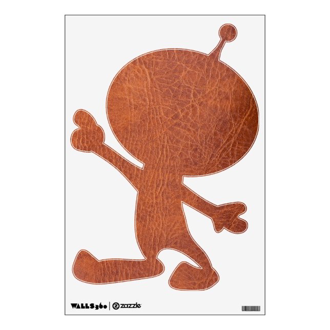 Brown leather wall decal (Front)
