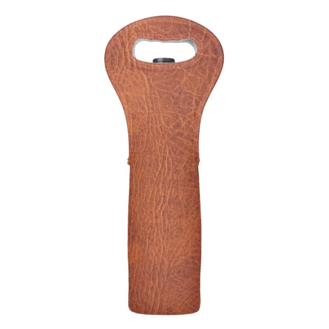 Brown leather wine bag (Front)