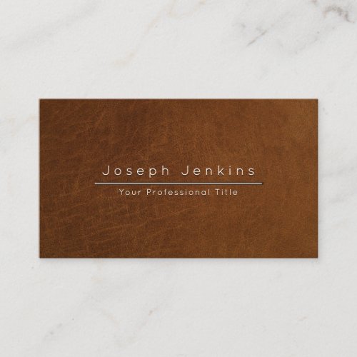 brown leather worker saddler luxury branding  business card