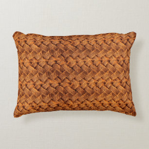 Brown leather woven backgroundleather,brown,backgr accent pillow