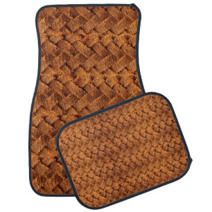 Brown leather woven backgroundleather,brown,backgr car floor mat
