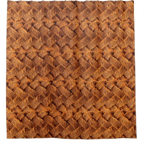 Brown leather woven backgroundleatherbrownbackgr shower curtain