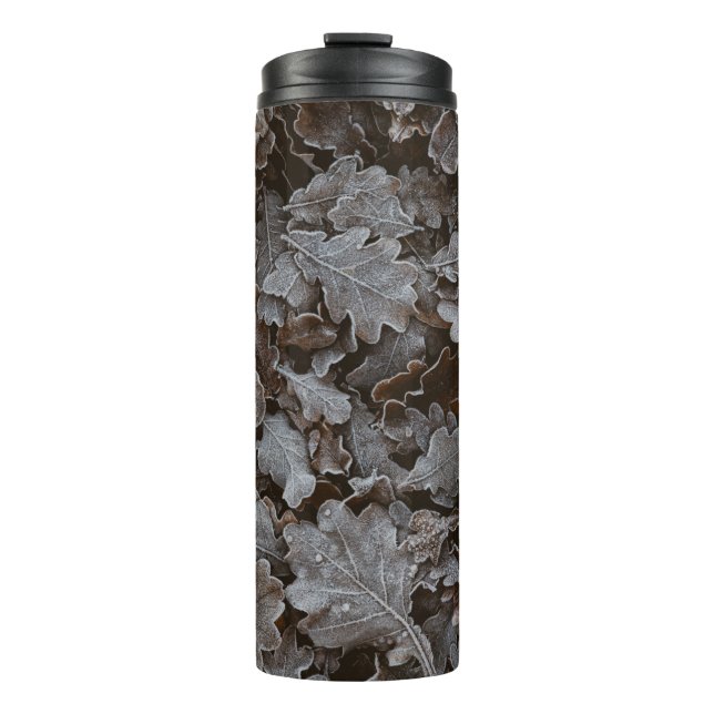 Brown leaves thermal tumbler (Front)