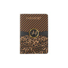 Brown Leopard Animal Print - Monogram