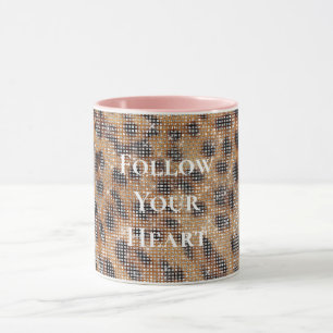 Brown Leopard Animal Print Sparkle Mug