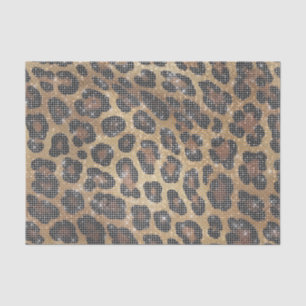 Brown Leopard Animal Sparkle Tissue Paper