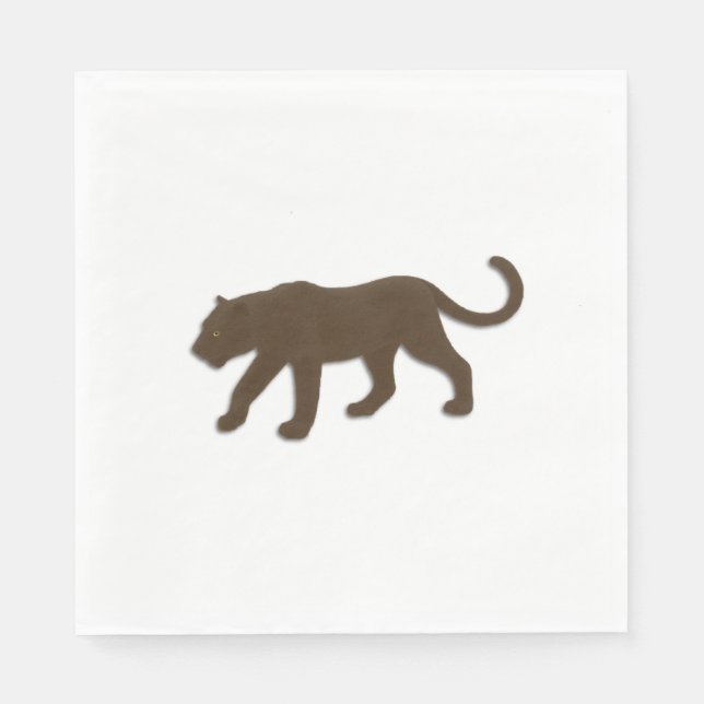 Brown Leopard Paper Napkins (Front)
