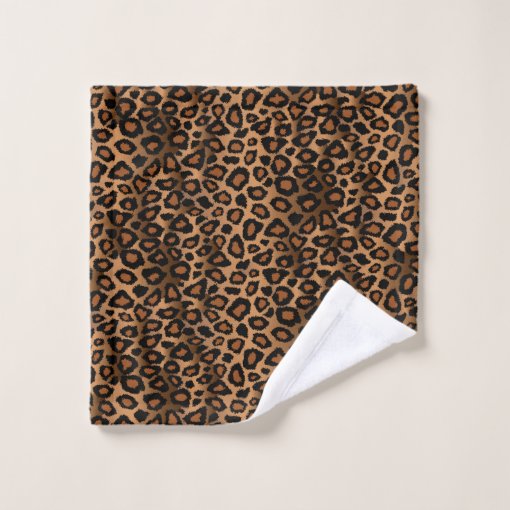 Brown Leopard Pattern Bath Towel Set Zazzle
