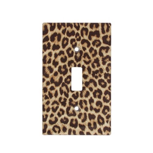 Brown Leopard Pattern Light Switch Cover