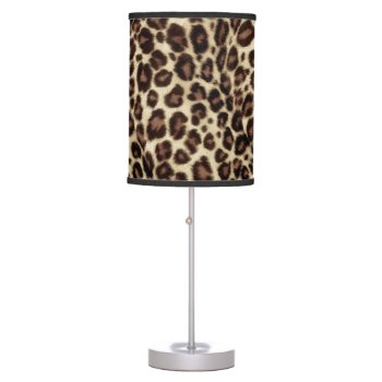 Brown Leopard Print - Classic Stylish Table Lamp by UrHomeNeeds at Zazzle